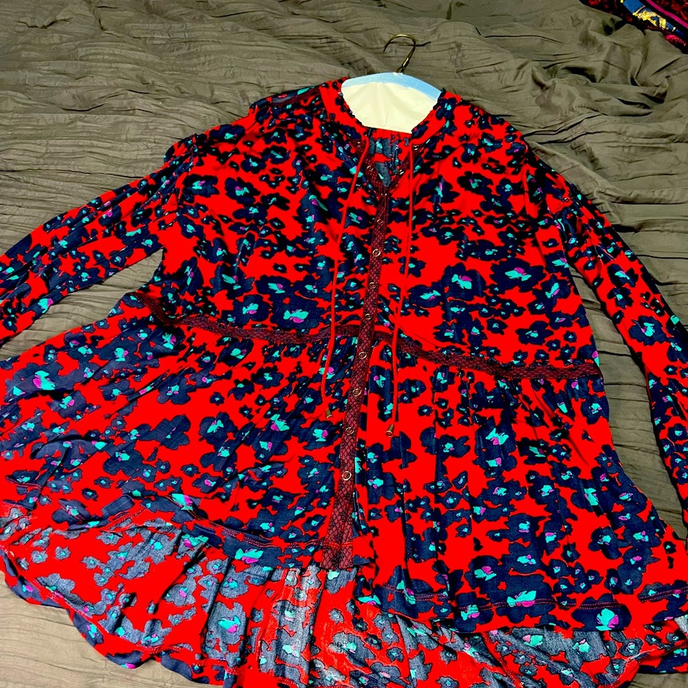 Free people tie front tunic